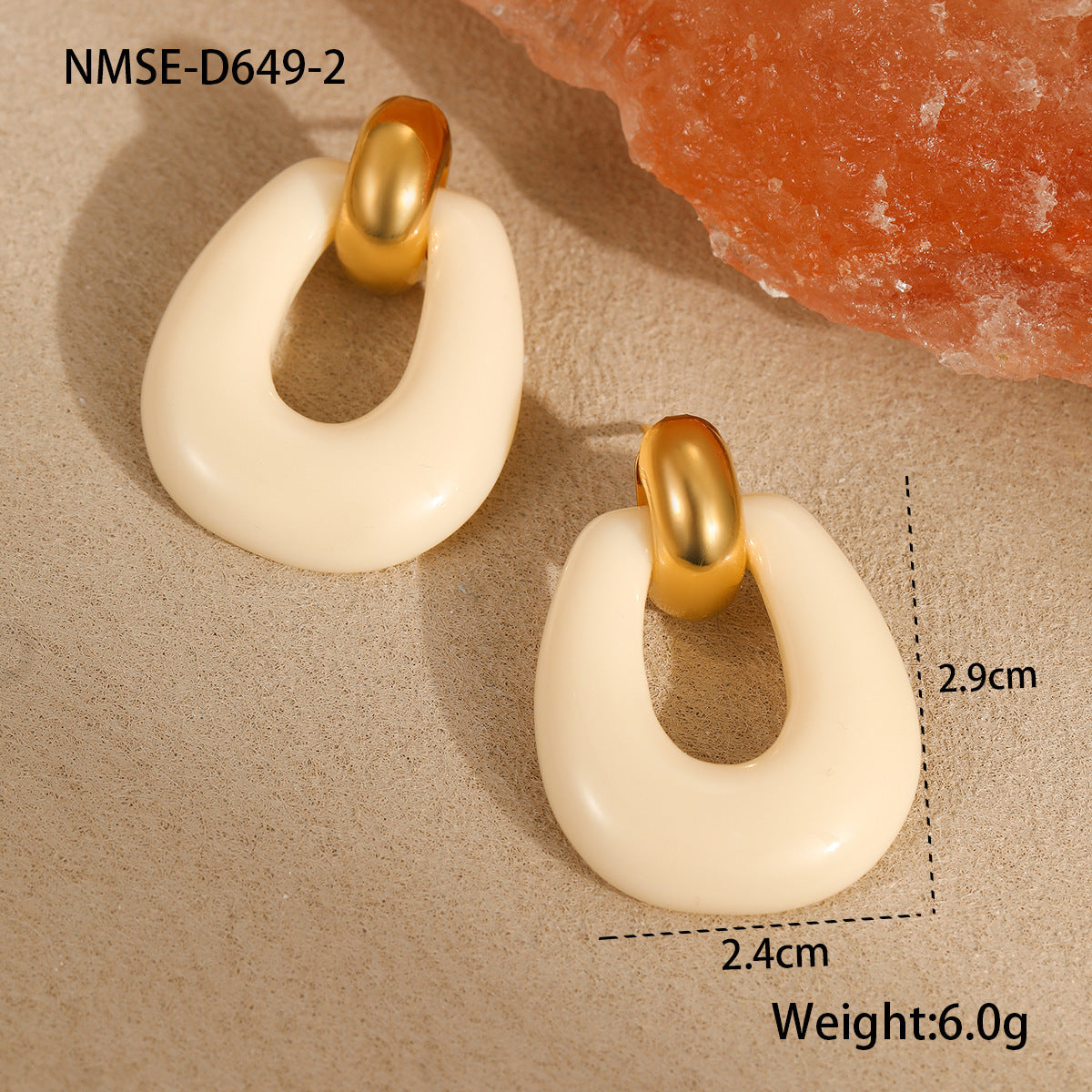 High-Grade Retro Hong Kong Style Stainless Steel Earrings – Durable & Stylish