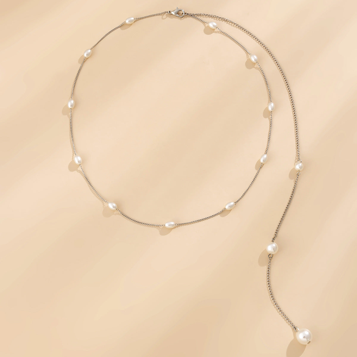 Pearl Tassel Chest Chain – Creative Body Jewelry for Elegant Styling