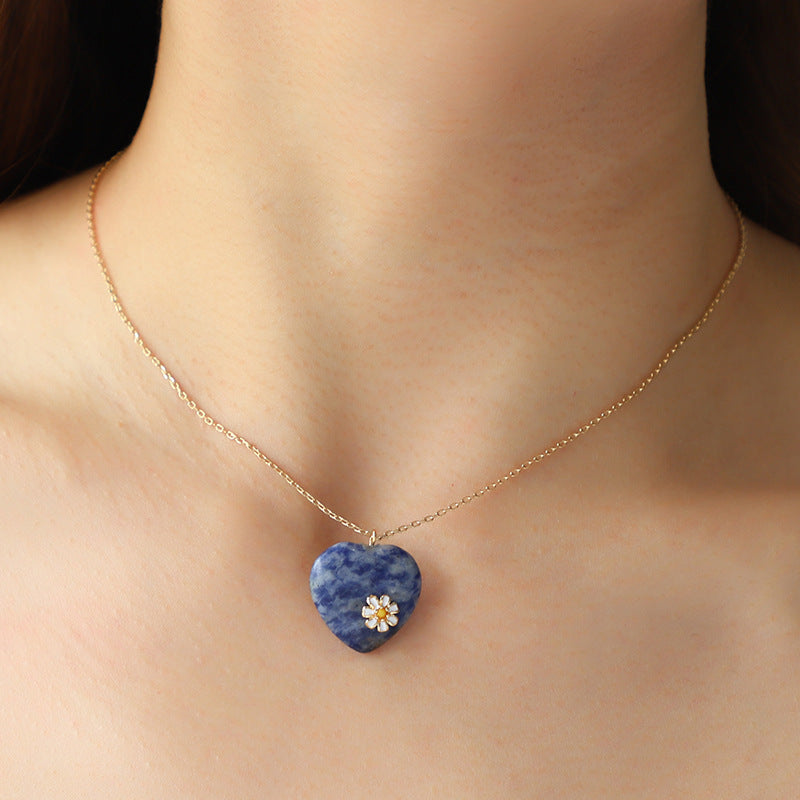 Love Peach Enamel Pendant Necklace