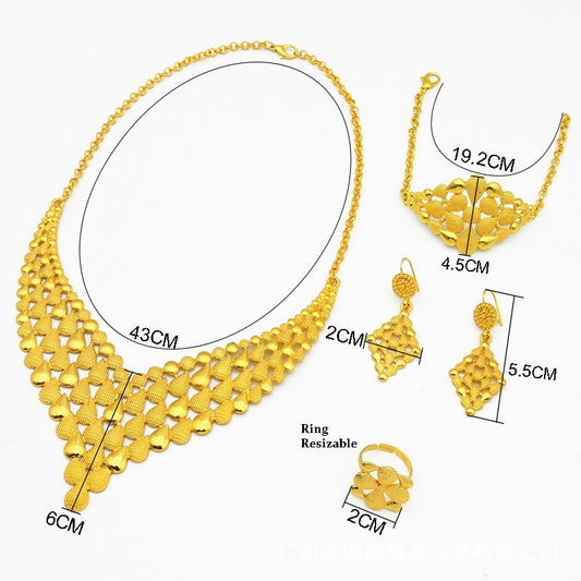 Nigeria Dubai 24K Gold Plated Jewelry Set