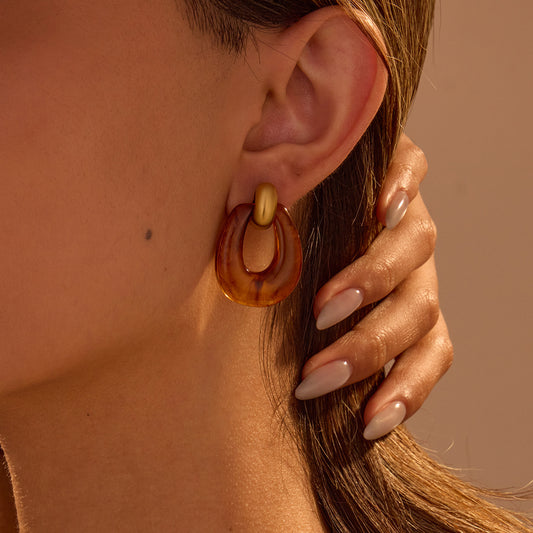 High-Grade Retro Hong Kong Style Stainless Steel Earrings – Durable & Stylish