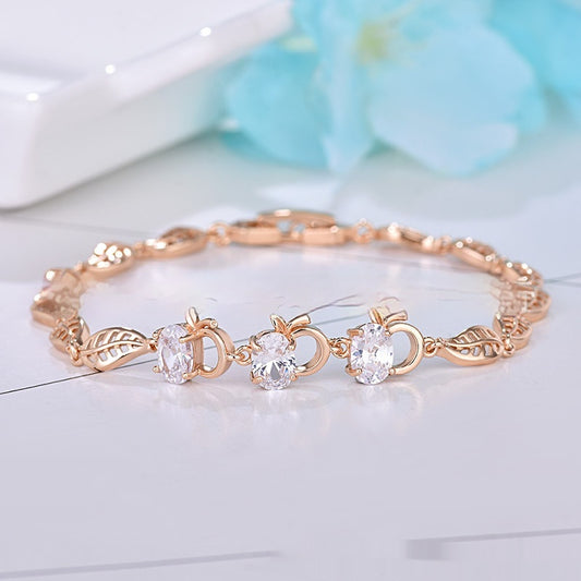 Simple Fashion Leaf & Fruit Bracelet