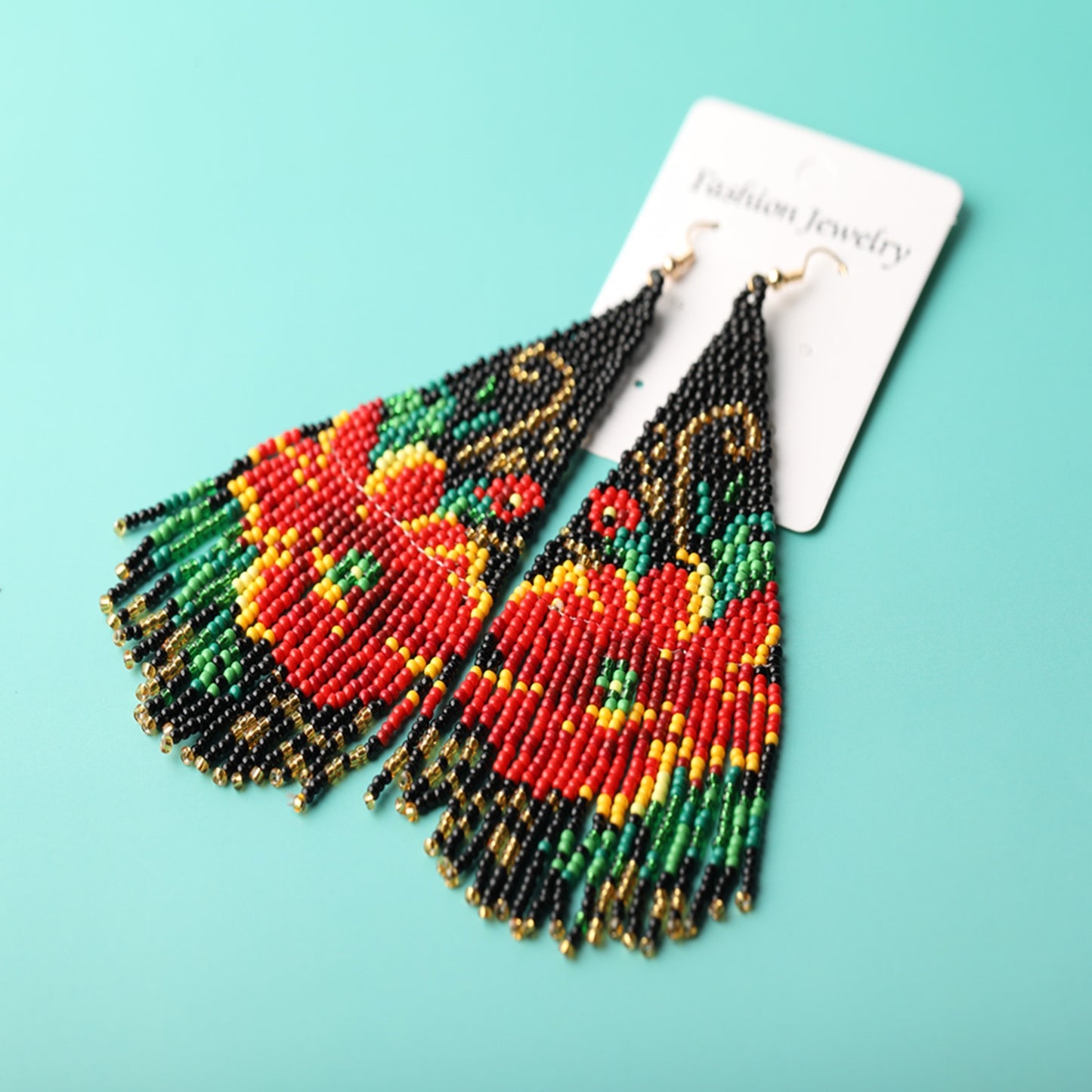 Bohemian Style Long Tassel Beads Earrings