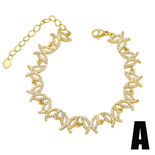 Fashion Bracelet Simple Zircon Flower Cold Style