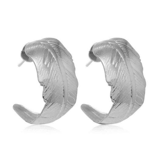 Gold & Silver Leaf Earrings — Statement Jewelry
