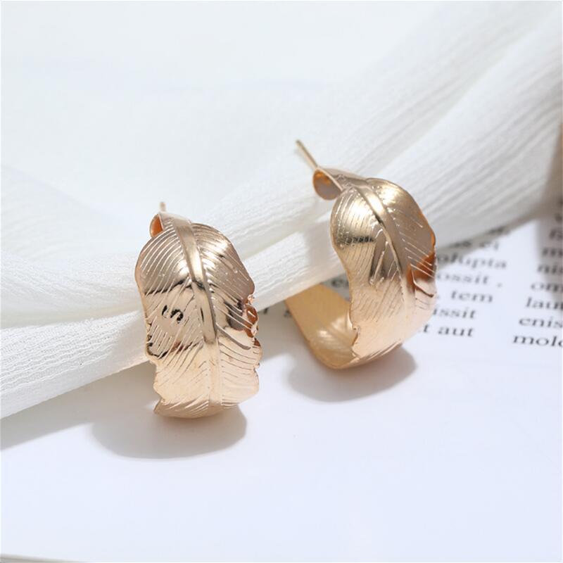 Gold & Silver Leaf Earrings — Statement Jewelry