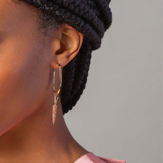 DIY Open End Food Pendant Ring, 18K Gold Plated