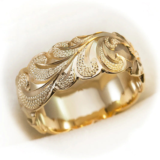 Textured Flower Men’s Wedding Band — For the Man Who Deserves a Ring as Beautiful as His Soul