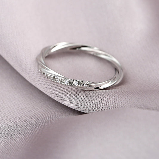 Women's High-Grade Twist Diamond Ring – Unique Personality Jewelry