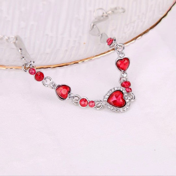Ocean Heart Crystal & Diamond Constellation Bracelet