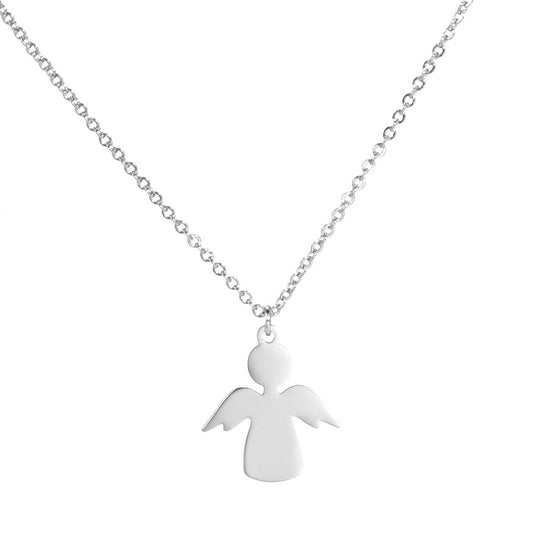 Stainless Steel Angel Pendant Necklace