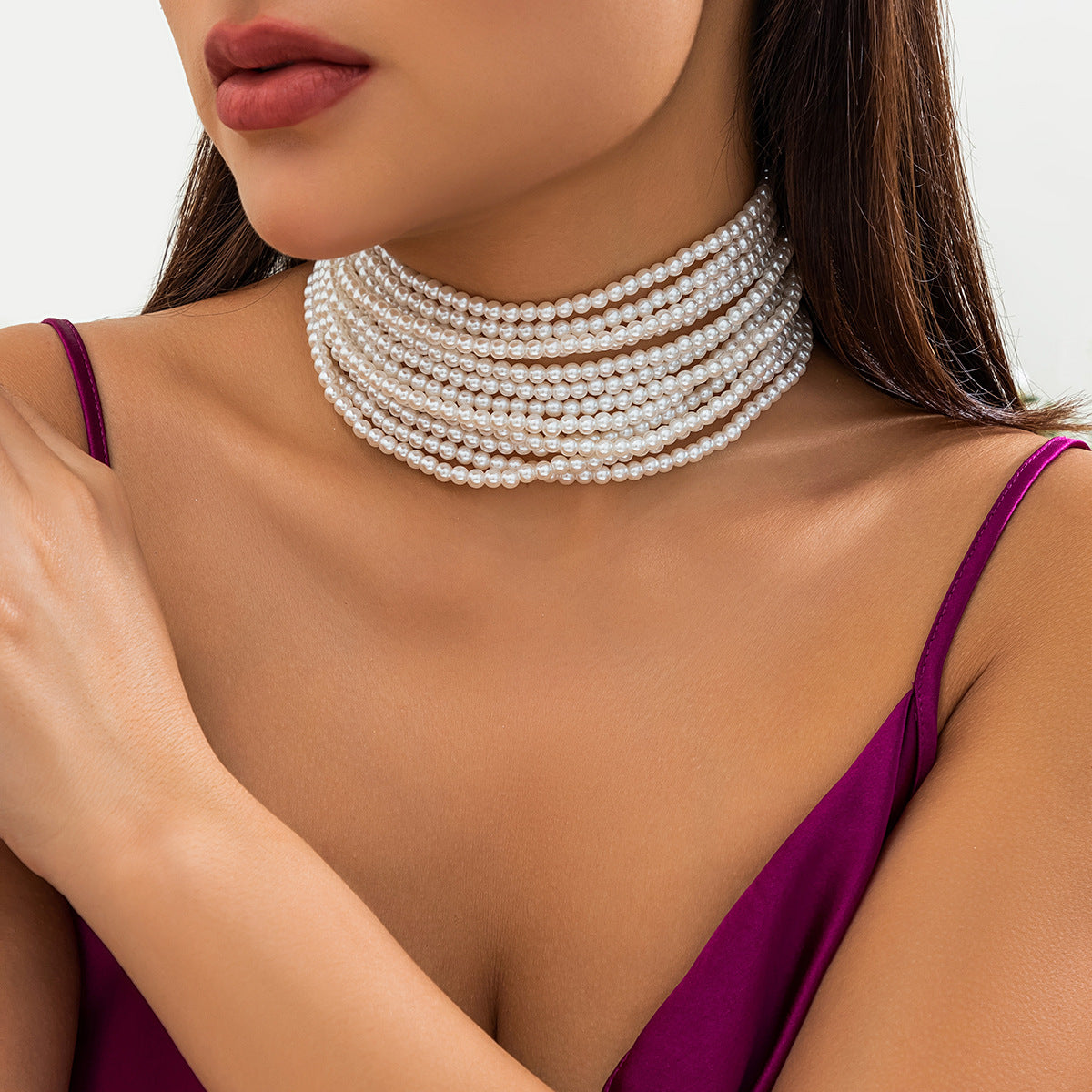 Multi-layer Pearl Popular Temperament Twin Necklace