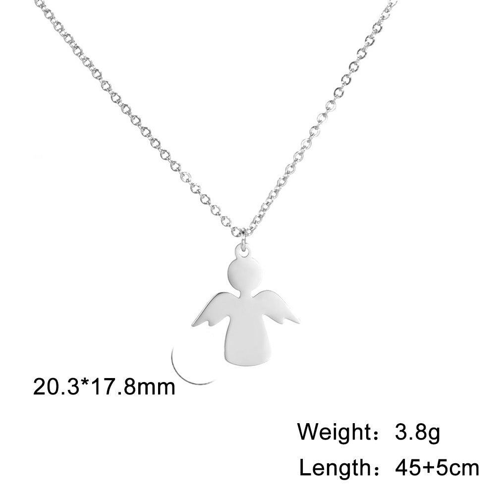 Stainless Steel Angel Pendant Necklace