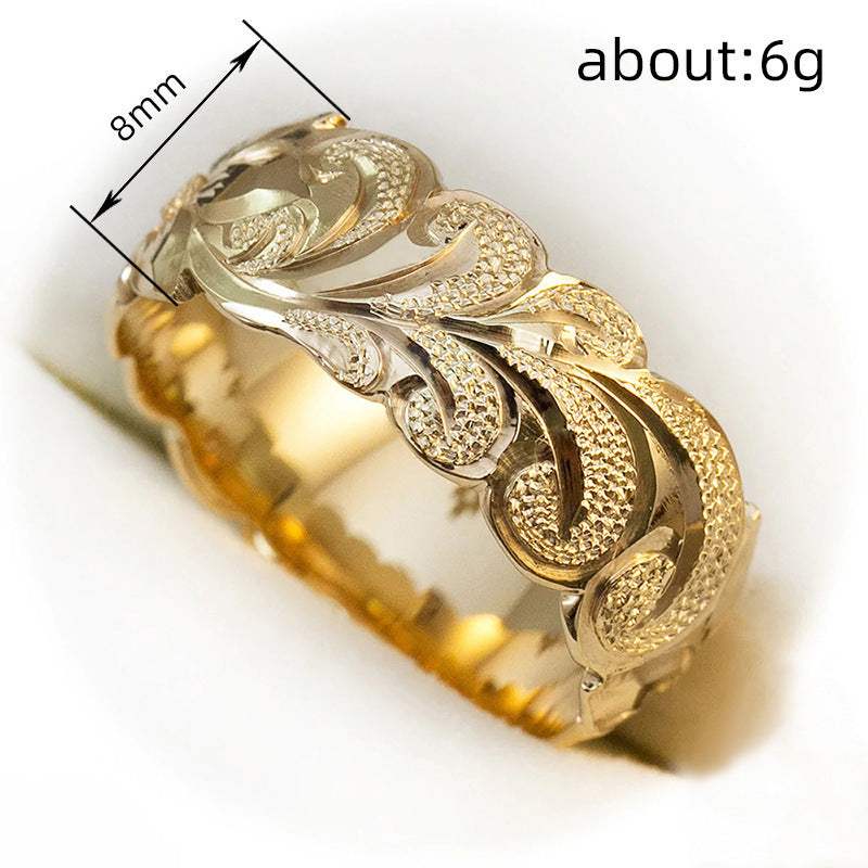 Textured Flower Men’s Wedding Band — For the Man Who Deserves a Ring as Beautiful as His Soul