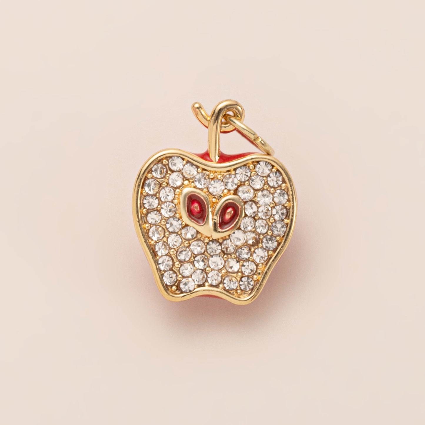 DIY Open End Food Pendant Ring, 18K Gold Plated