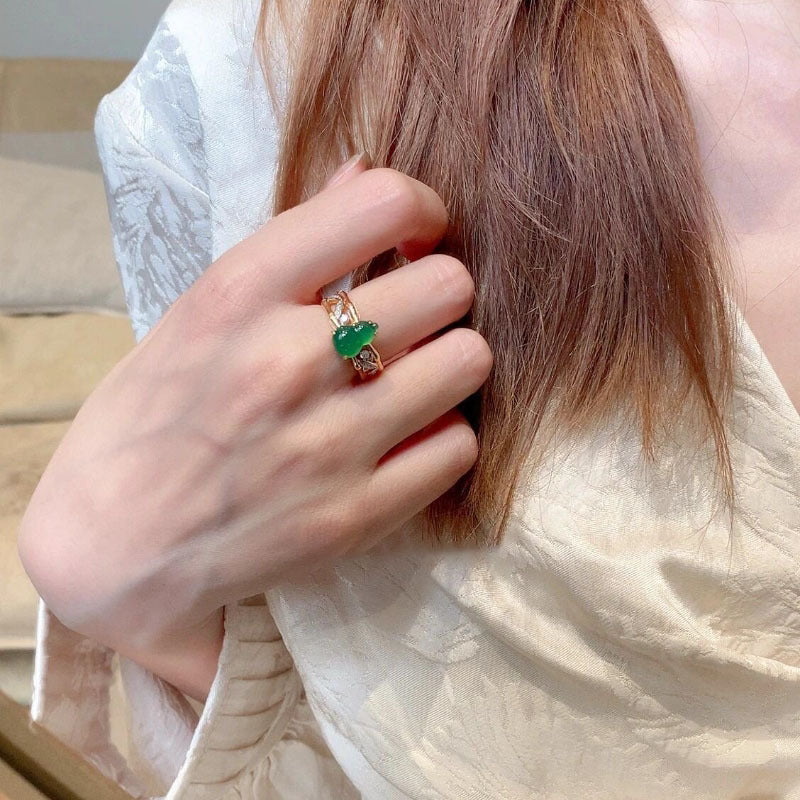 Bamboo Gourd Design Index Finger Ring
