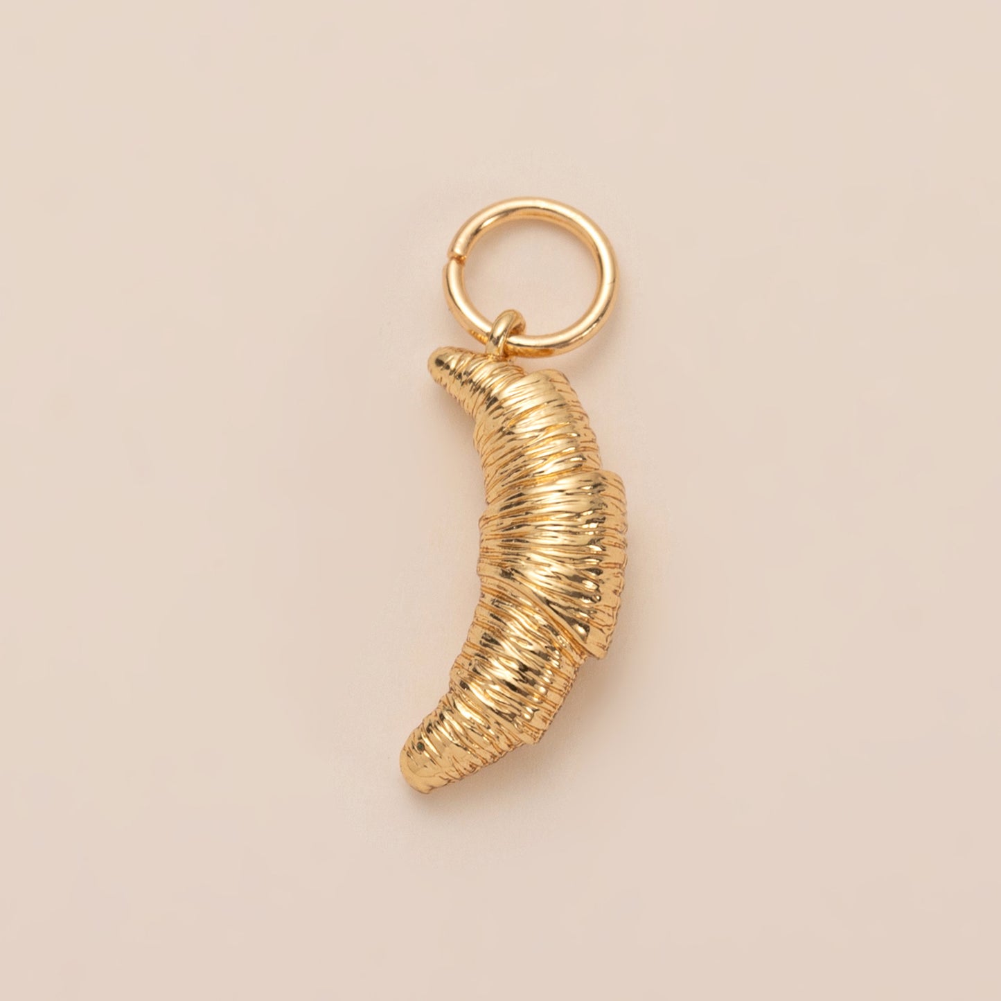 DIY Open End Food Pendant Ring, 18K Gold Plated