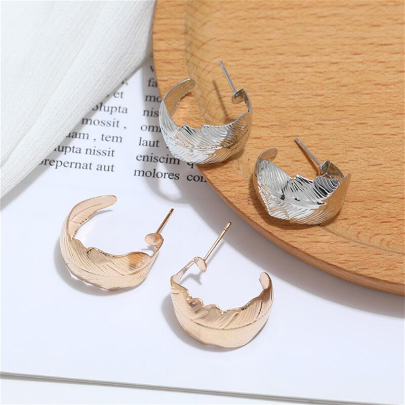 Gold & Silver Leaf Earrings — Statement Jewelry