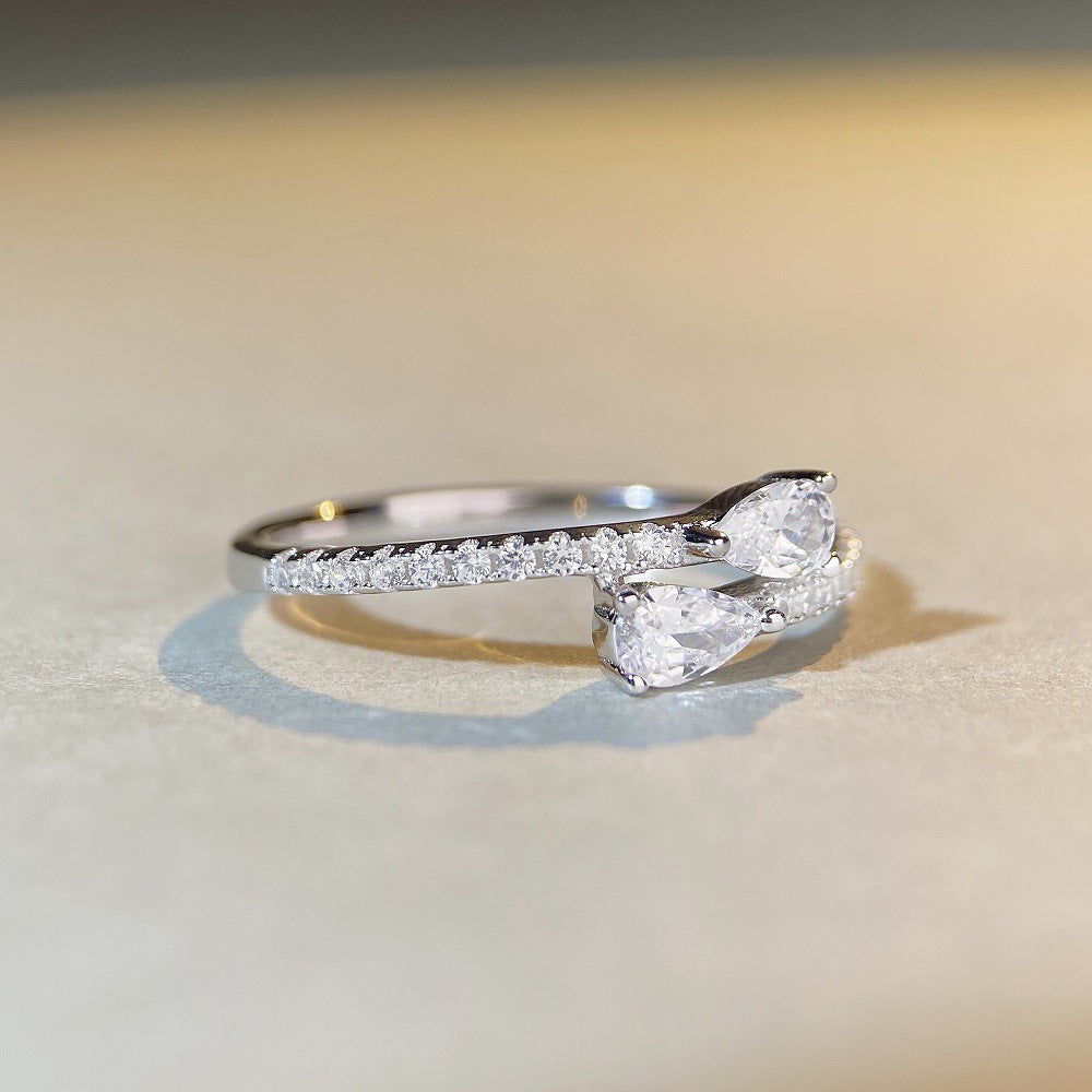 Original Design Sterling Silver Water Drop Ring