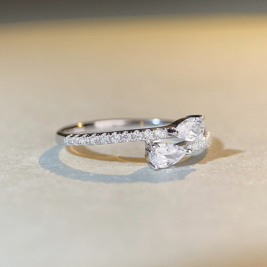 Original Design Sterling Silver Water Drop Ring