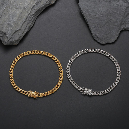 Stainless Steel Anklet for Women – Multiple Sizes and Widths in Steel or Gold