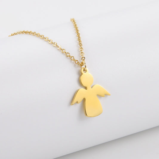Stainless Steel Angel Pendant Necklace