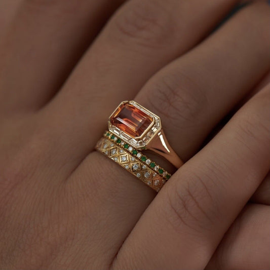 Retro Gold Three-Piece Women's Ring Set
