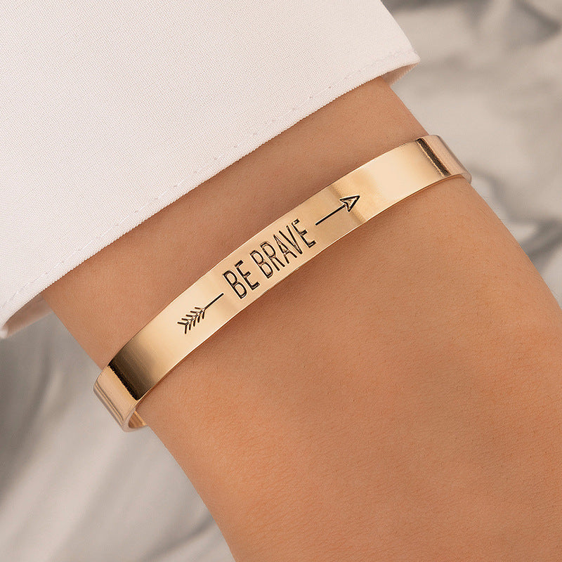 Geometric Bow Letter Irregular Bracelet