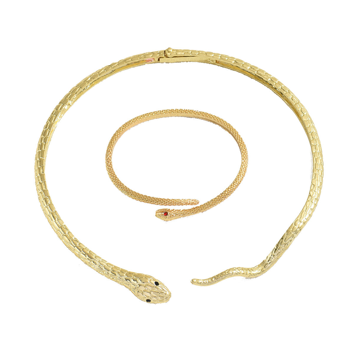 Simple Spirit Snake Necklace & Bracelet Set for Women