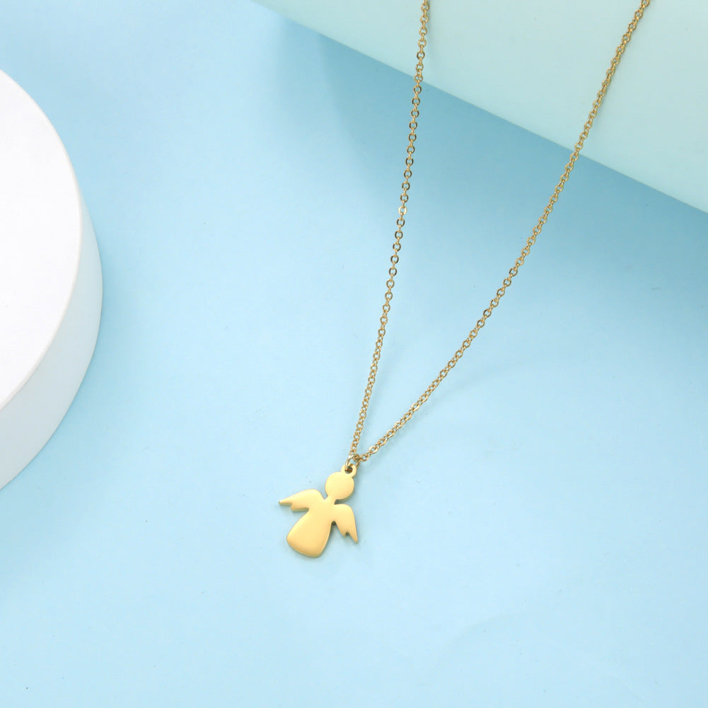 Stainless Steel Angel Pendant Necklace