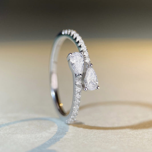 Original Design Sterling Silver Water Drop Ring