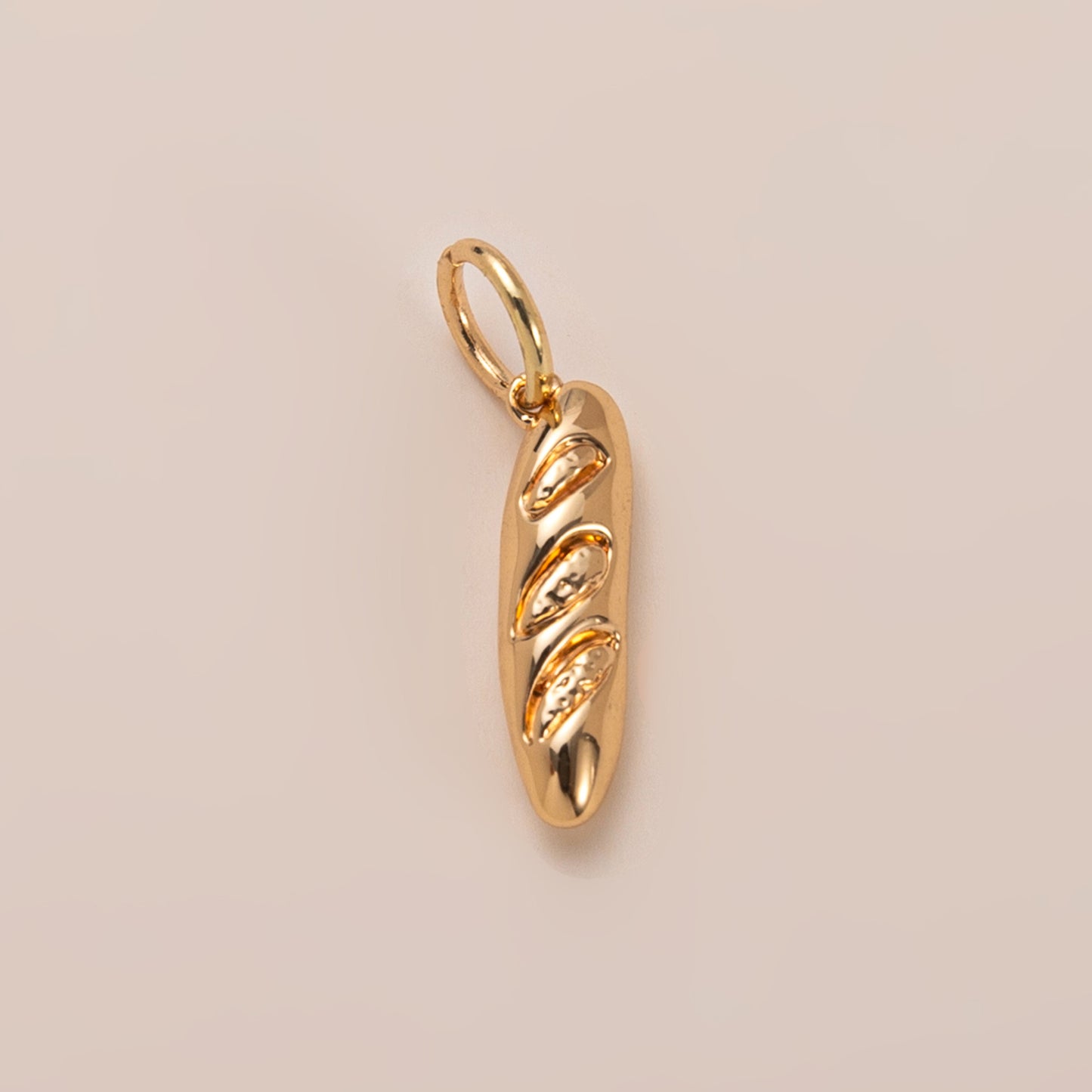 DIY Open End Food Pendant Ring, 18K Gold Plated