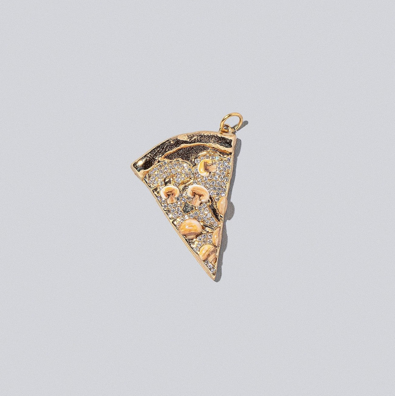 DIY Open End Food Pendant Ring, 18K Gold Plated