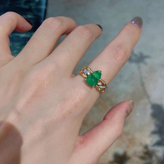 Bamboo Gourd Design Index Finger Ring