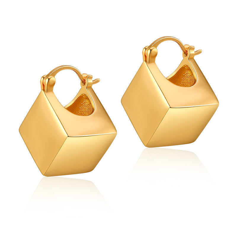 French Retro Geometric Ear Clip