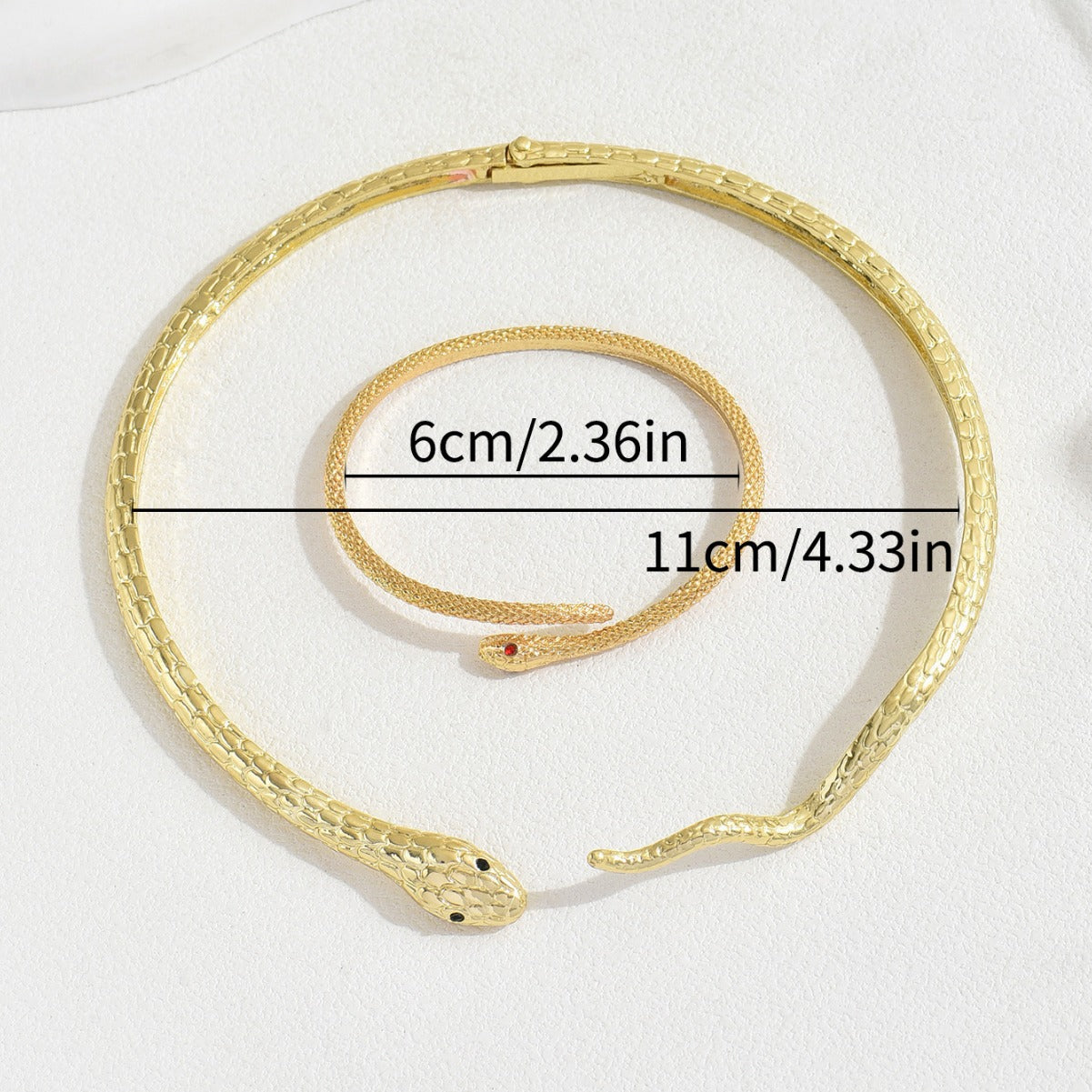 Simple Spirit Snake Necklace & Bracelet Set for Women