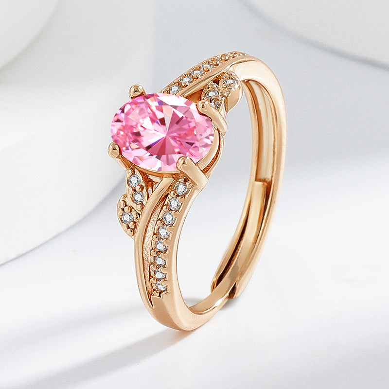 Garnet Oval Multi-Colored Gemstone Ring for Women