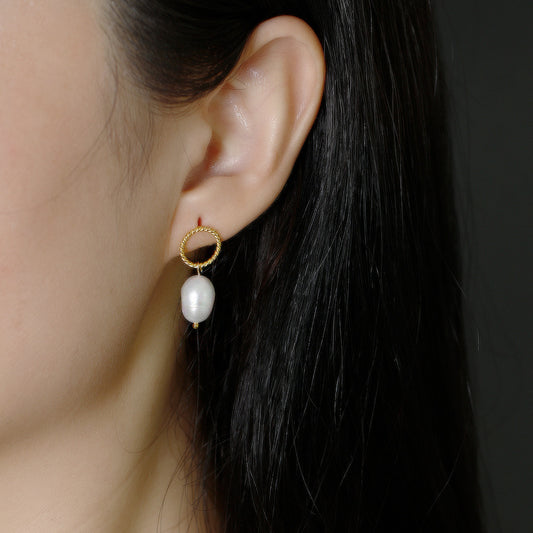 Women's High-grade Twisted Ring S925 Sterling Silver Ear Studs