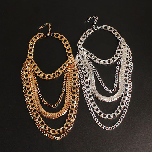 Personality Style Multi-layer Chain Tassel Heel Chain Foot