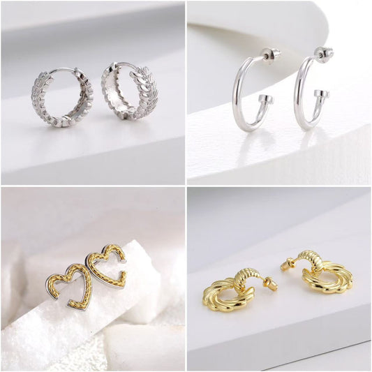 Golden Wheat Hoop Earrings – Unique Design Niche Fashion Jewelry