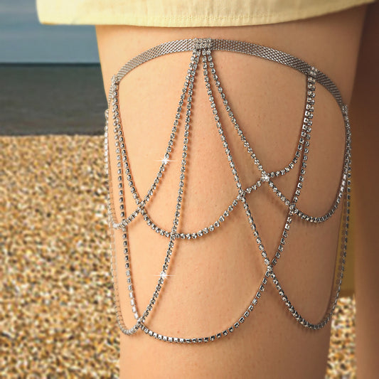 Multi-layer Claw Chain Thigh Jewelry – Bold Street-wear Leg Accessory