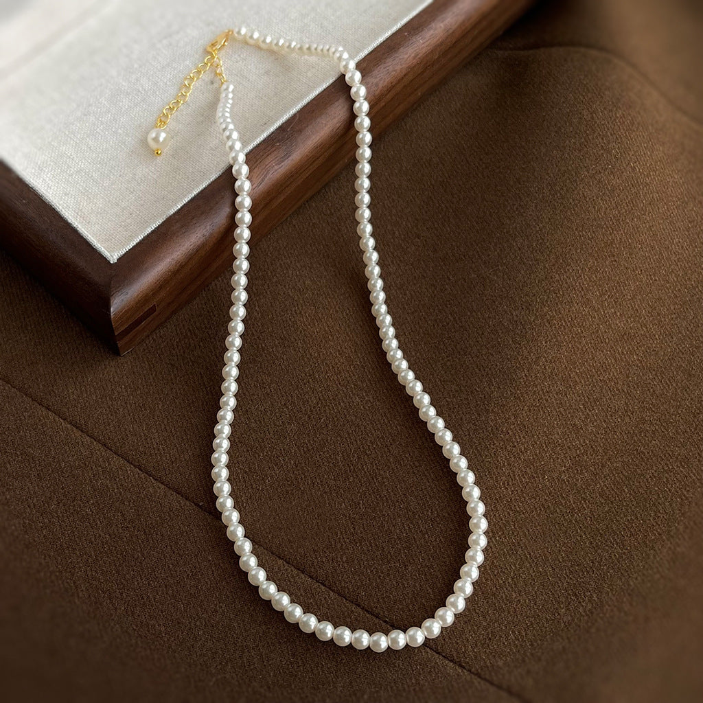 Handmade Round White All-Matching Necklace – Four Seasons Style