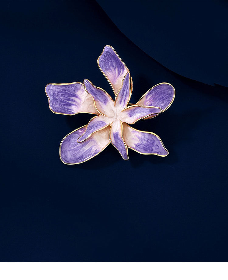 Purple Gradient Flower Brooch – Elegant Bloom for Everyday Beauty