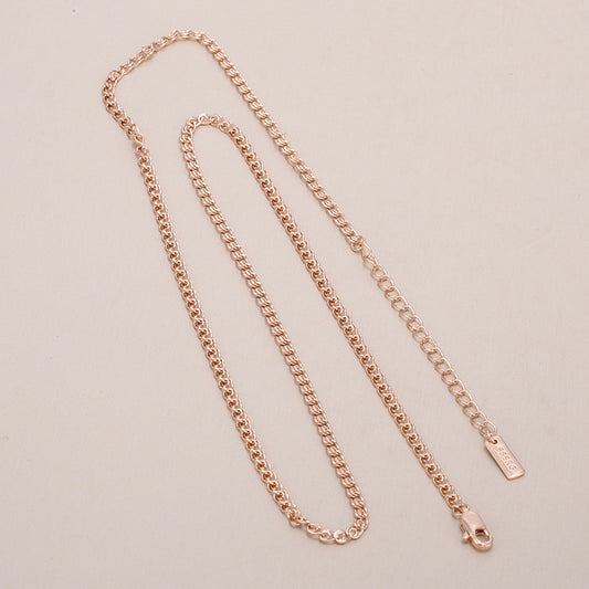 Pink Gold Long Clavicle Necklace — Light Luxury Design