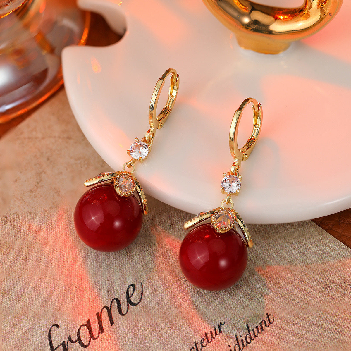 Jequirity Bean Ear Clip — Wild Design Statement Earrings