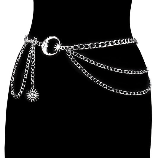Hip Hop Metal Moon Body Jewelry Sun Pendant