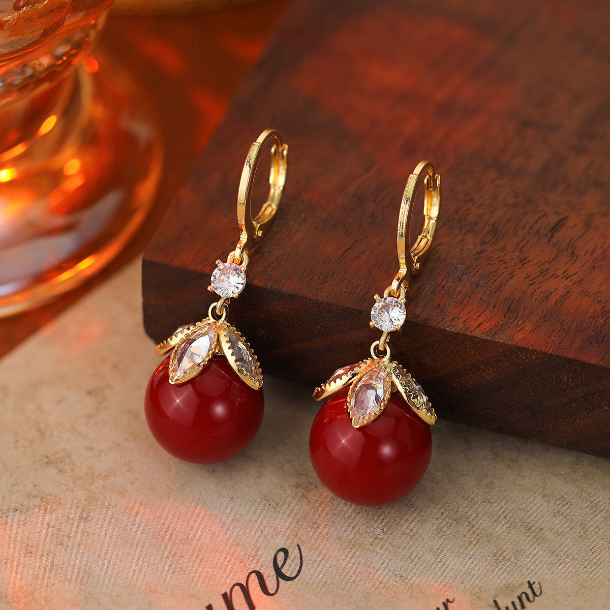 Jequirity Bean Ear Clip — Wild Design Statement Earrings
