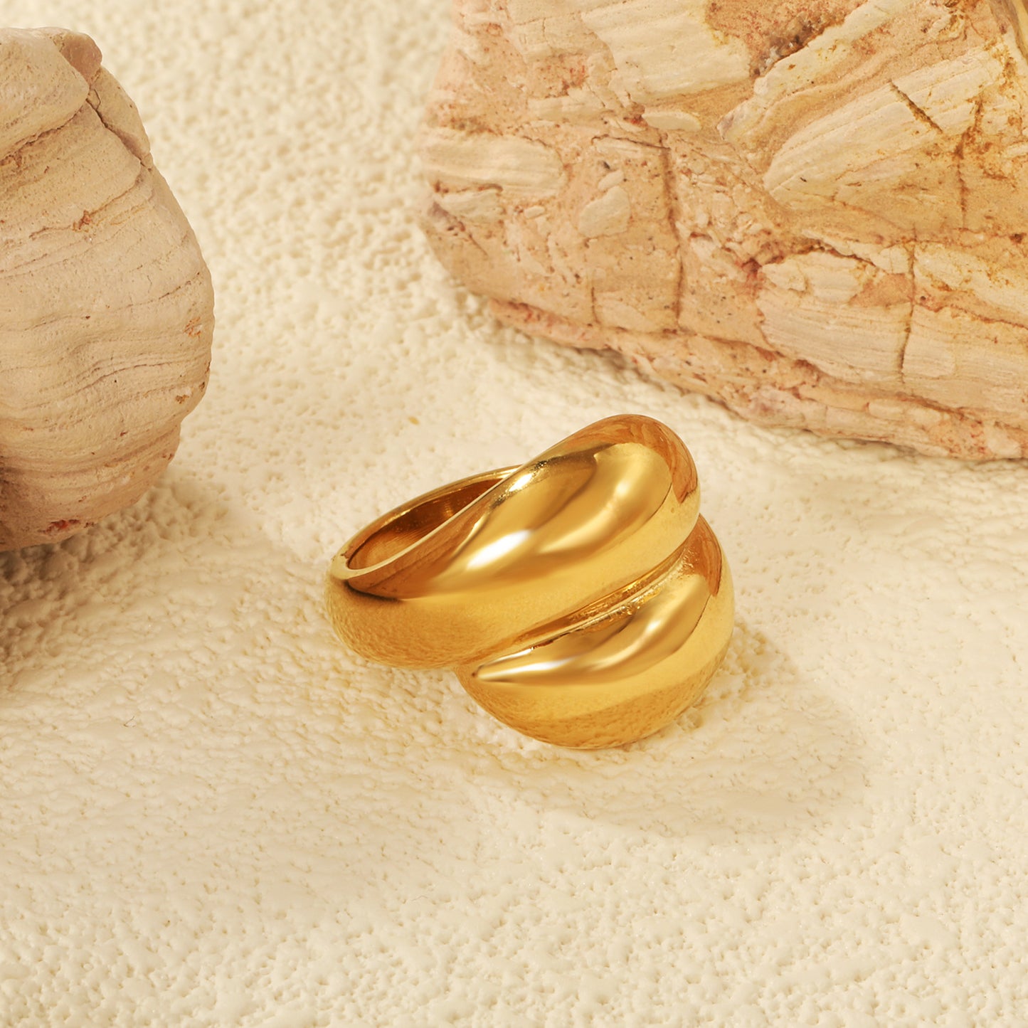 Geometric Non-Fading Ring for Women — INS Style Fashion Jewelry